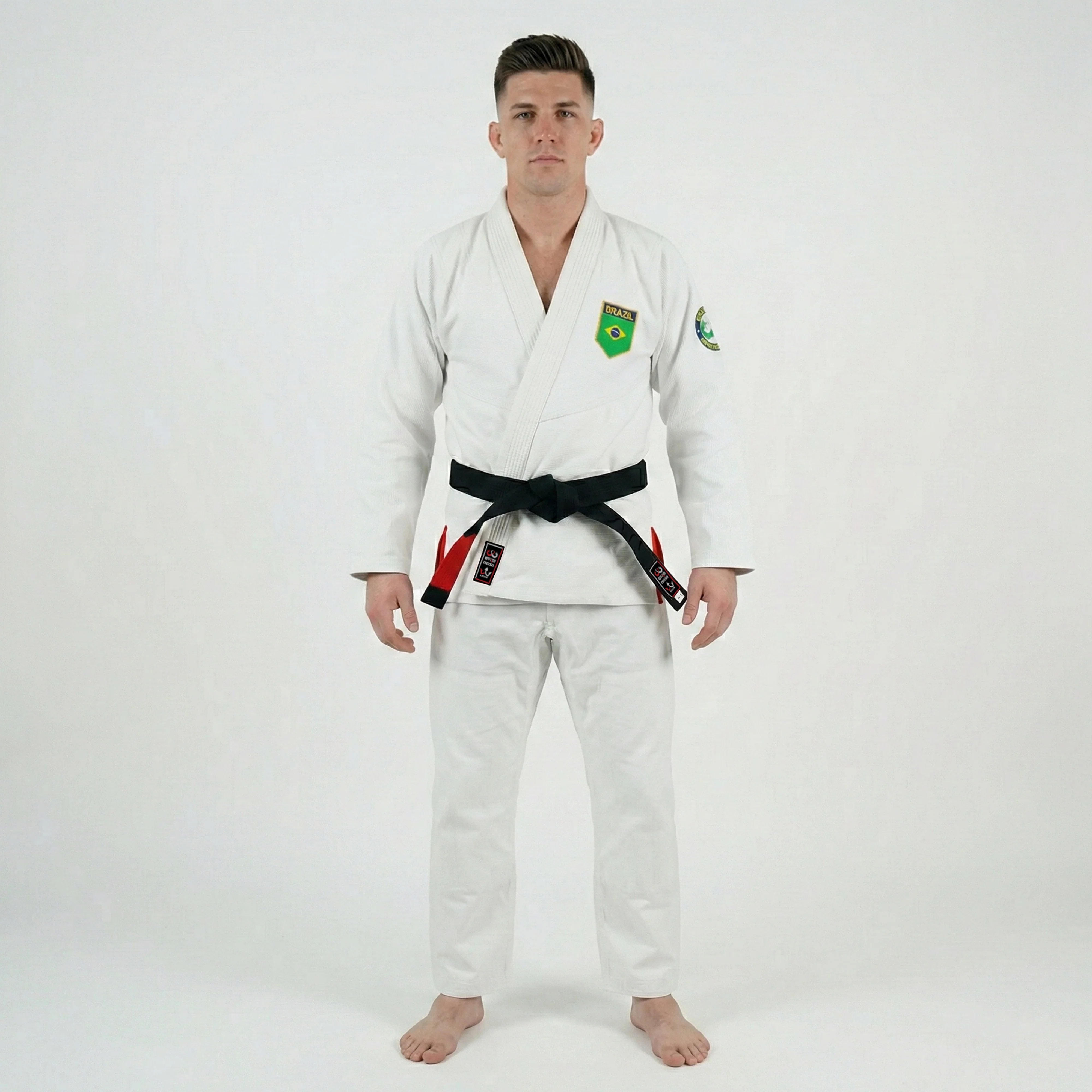 Brazilian White Brazilian Jiu Jitsu Gi With Built-in Rash Guard - Image 3