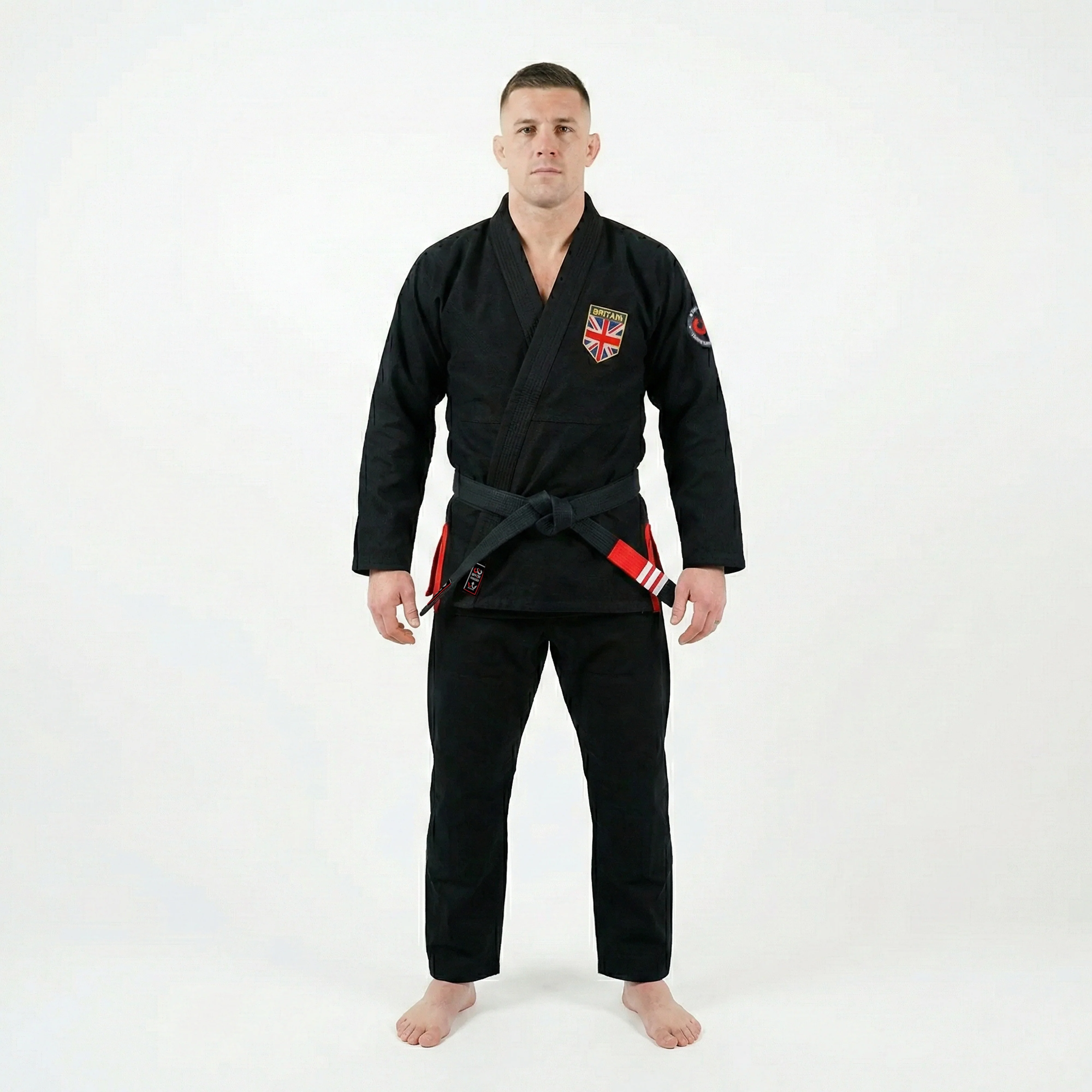 British Black Brazilian Jiu Jitsu Gi With Built-in Rash Guard - Image 3