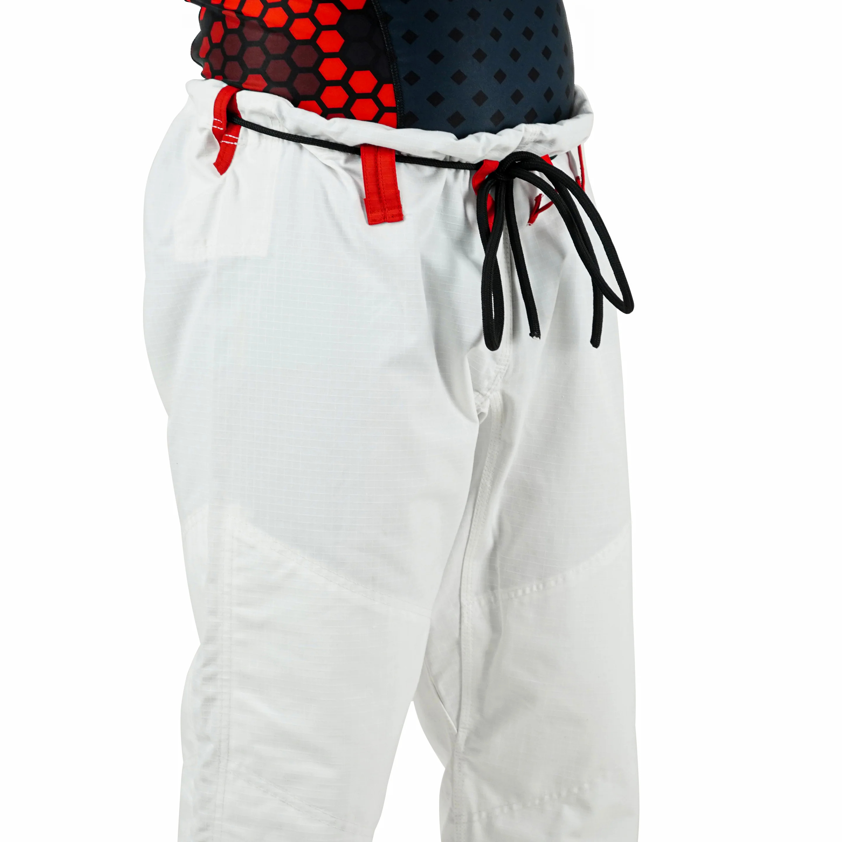 British White Brazilian Jiu Jitsu Gi With Built-in Rash Guard - Image 6