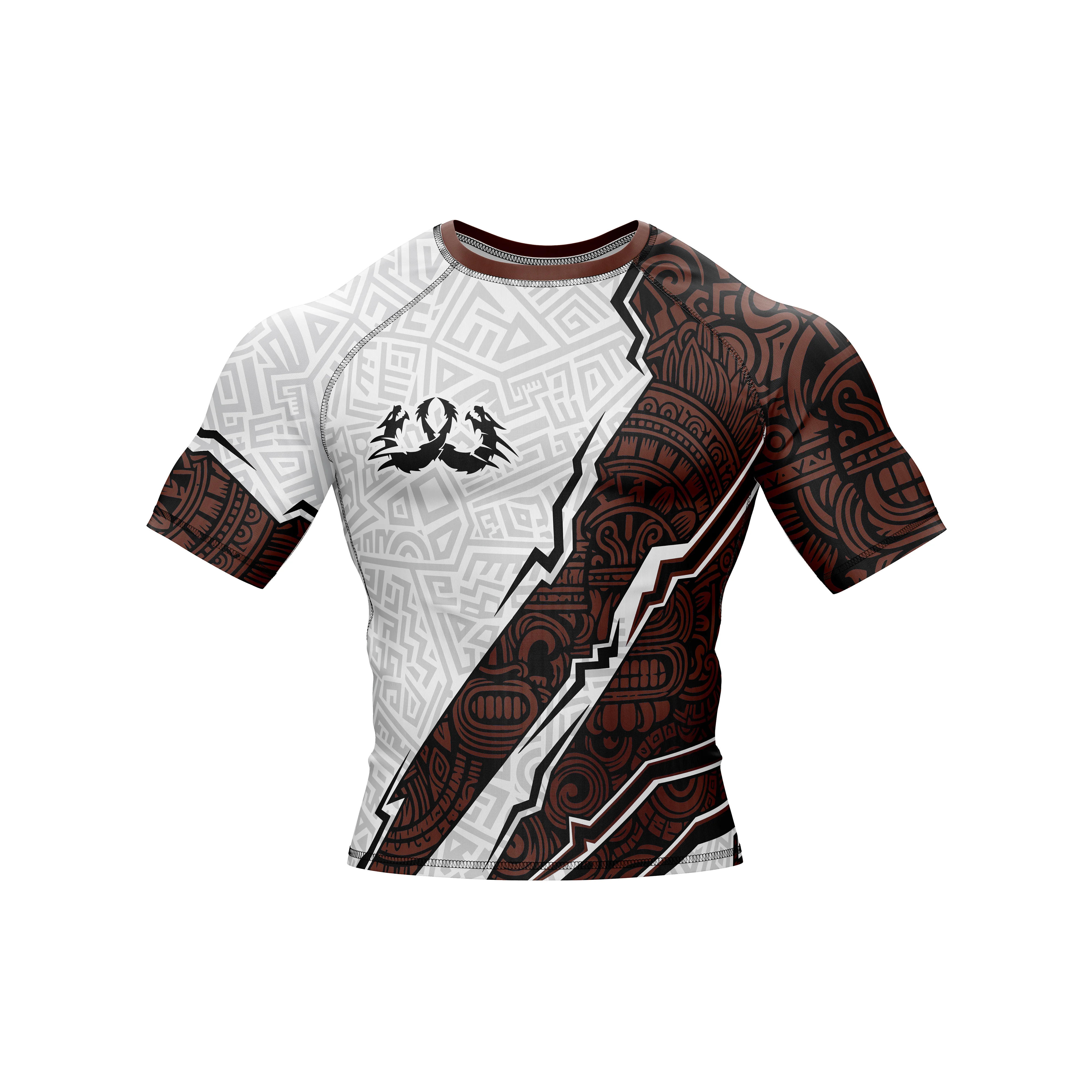 Brown Aztec Guard Compression Top - Image 4