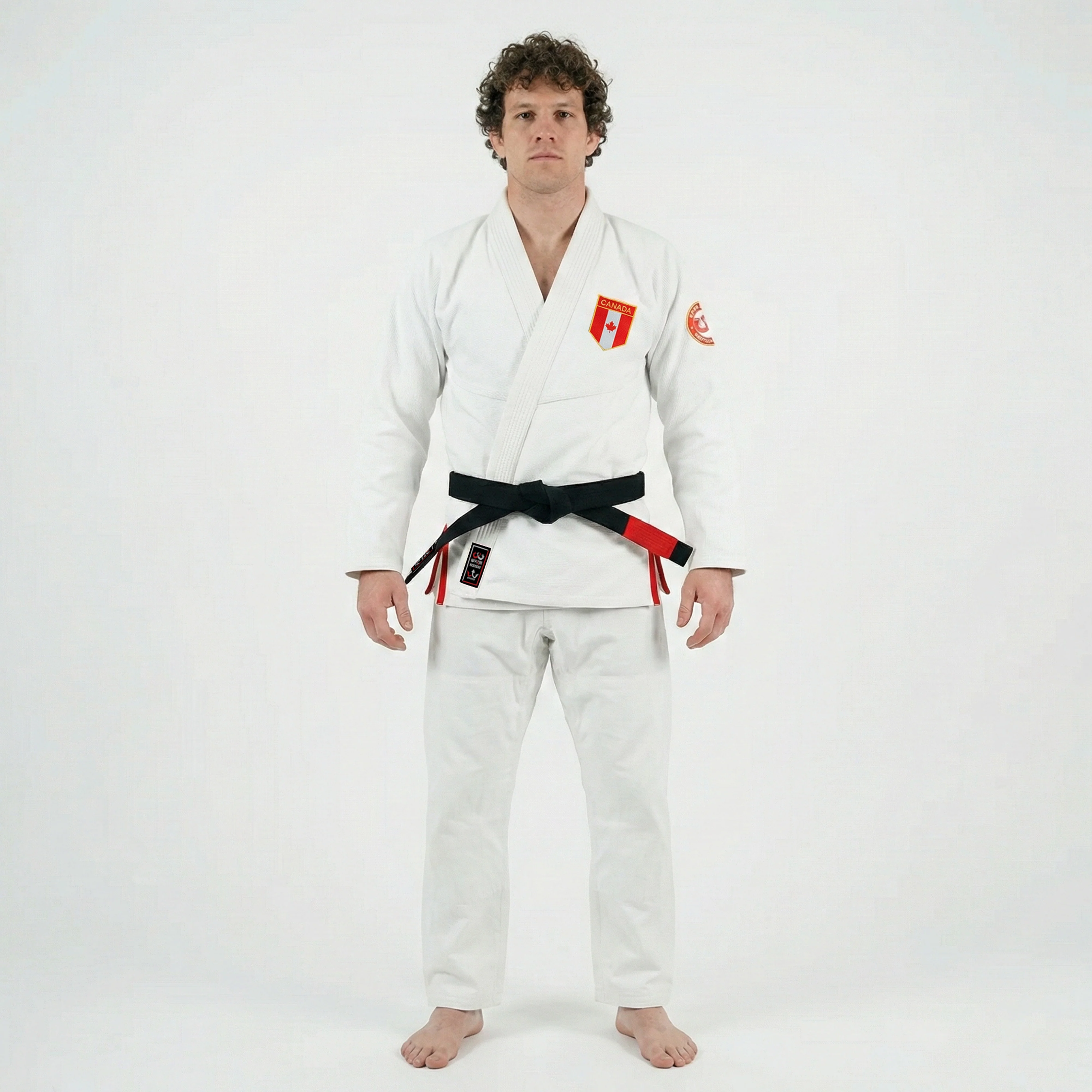 Canadian White Brazilian Jiu Jitsu Gi With Built-in Rash Guard - Image 3