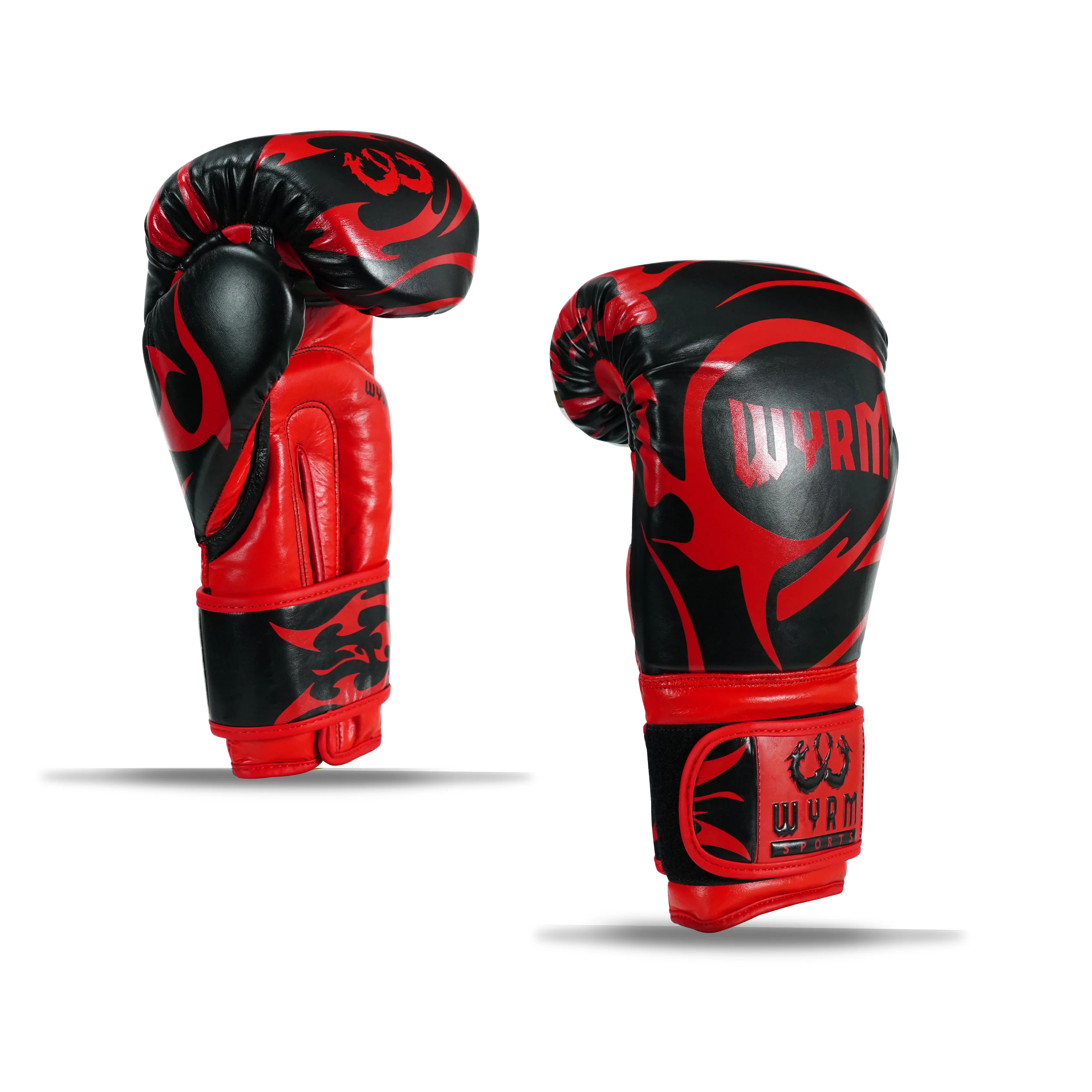 Canelo Black/Red Genuine Leather Boxing Gloves - Image 9