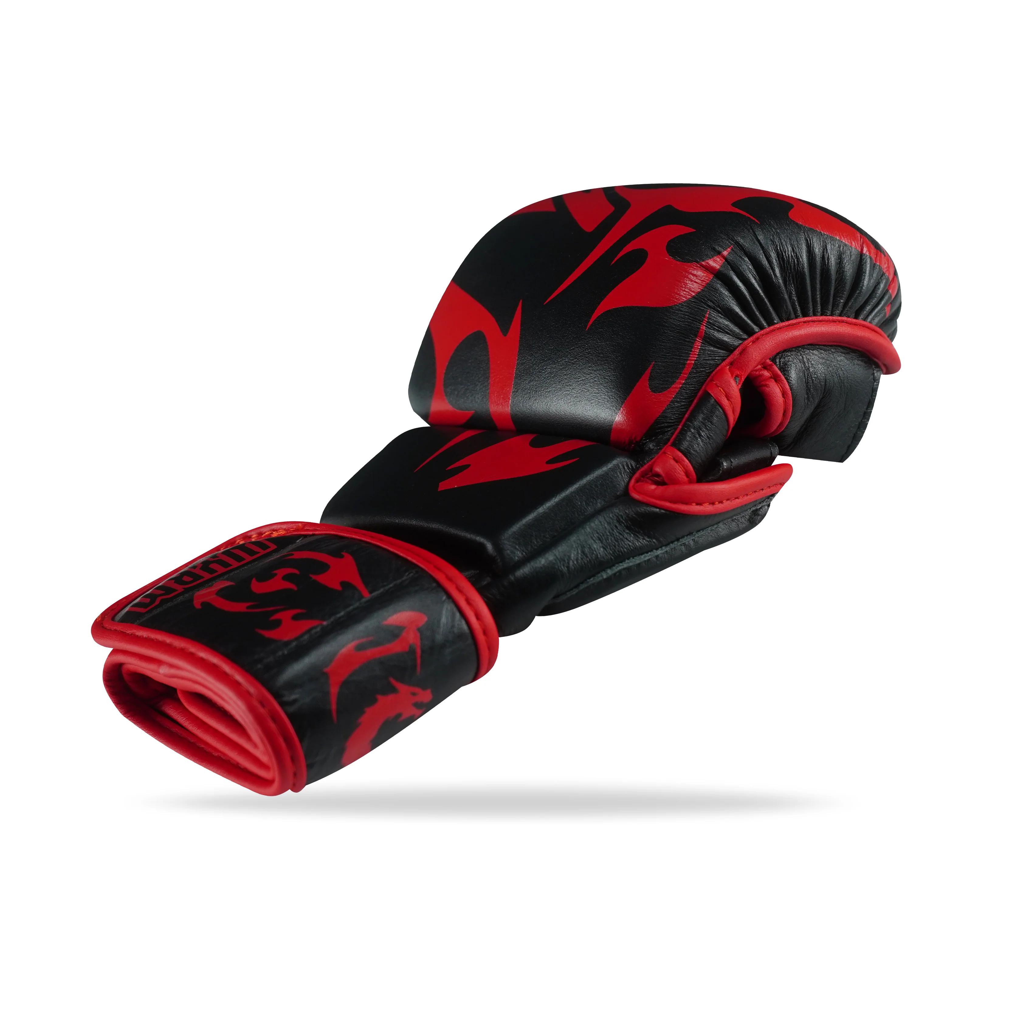 Canelo Black/Red Genuine Leather MMA Training Gloves - Image 7