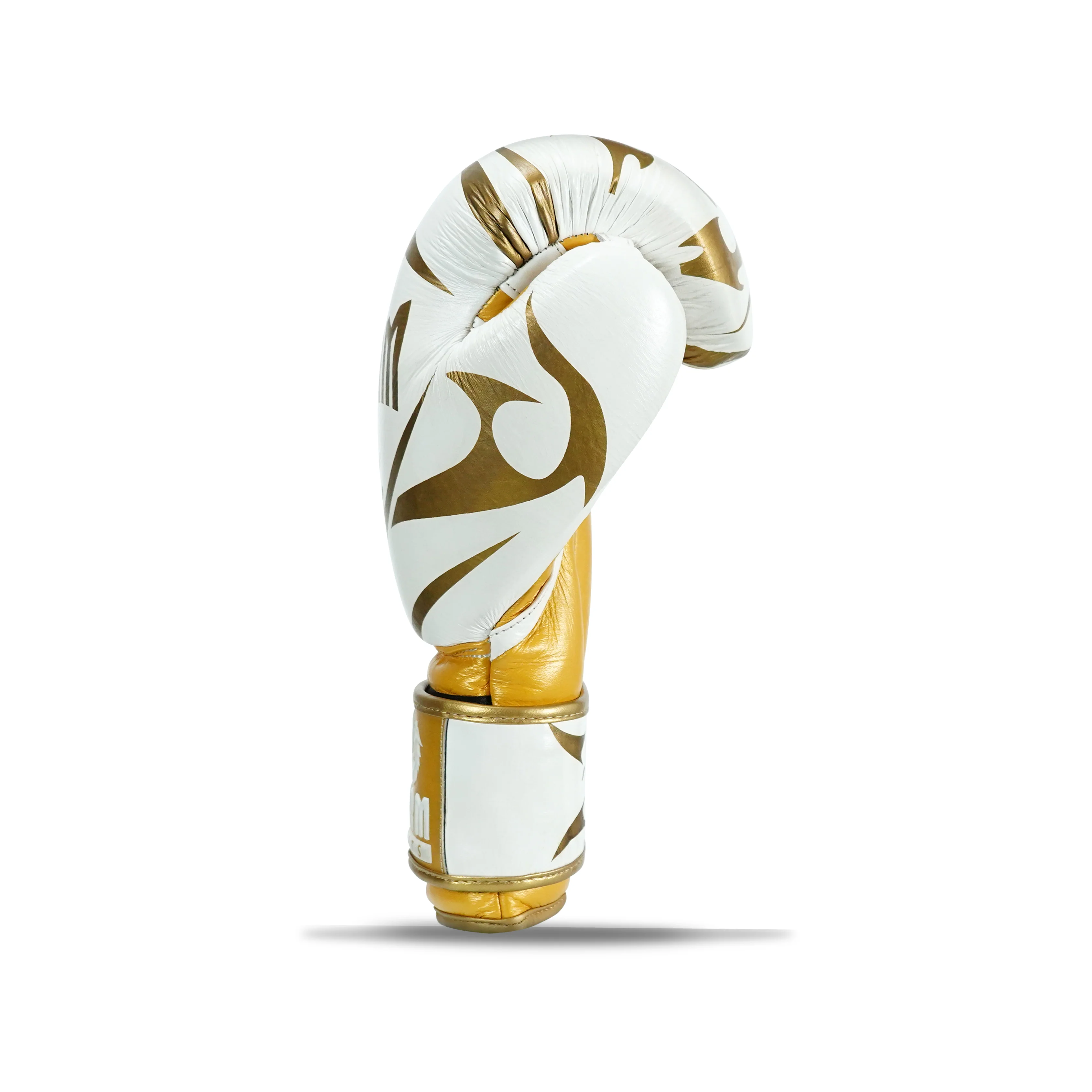 Canelo White/Gold Genuine Leather Boxing Gloves - Image 5