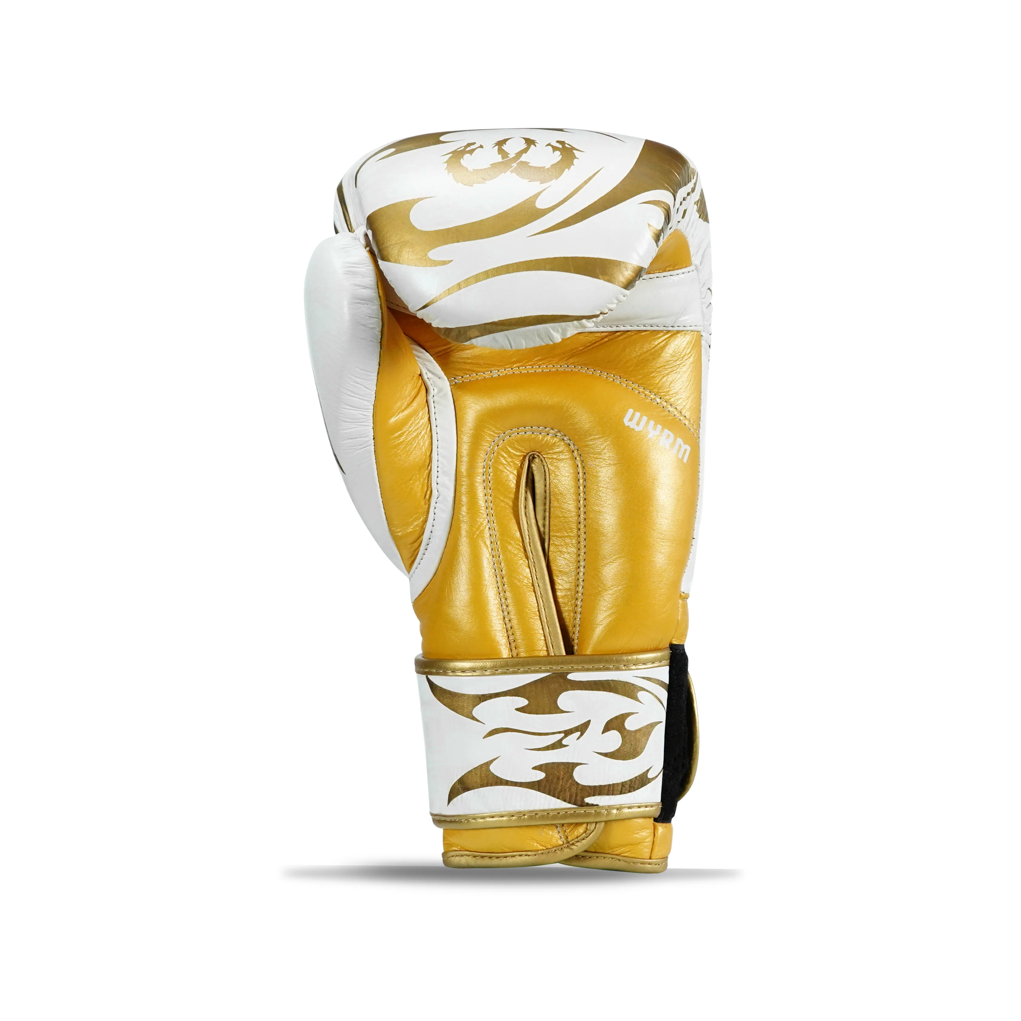 Canelo White/Gold Genuine Leather Boxing Gloves - Image 6