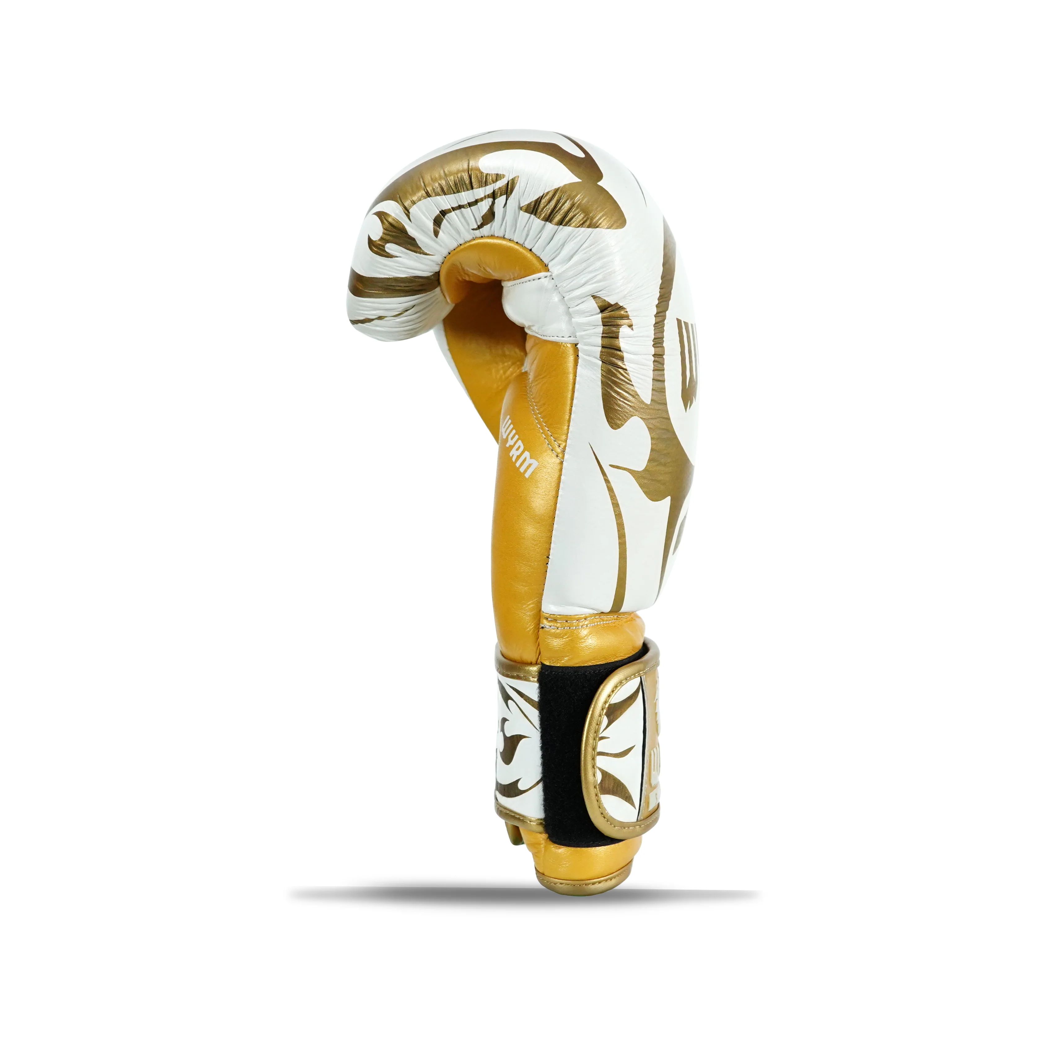 Canelo White/Gold Genuine Leather Boxing Gloves - Image 7