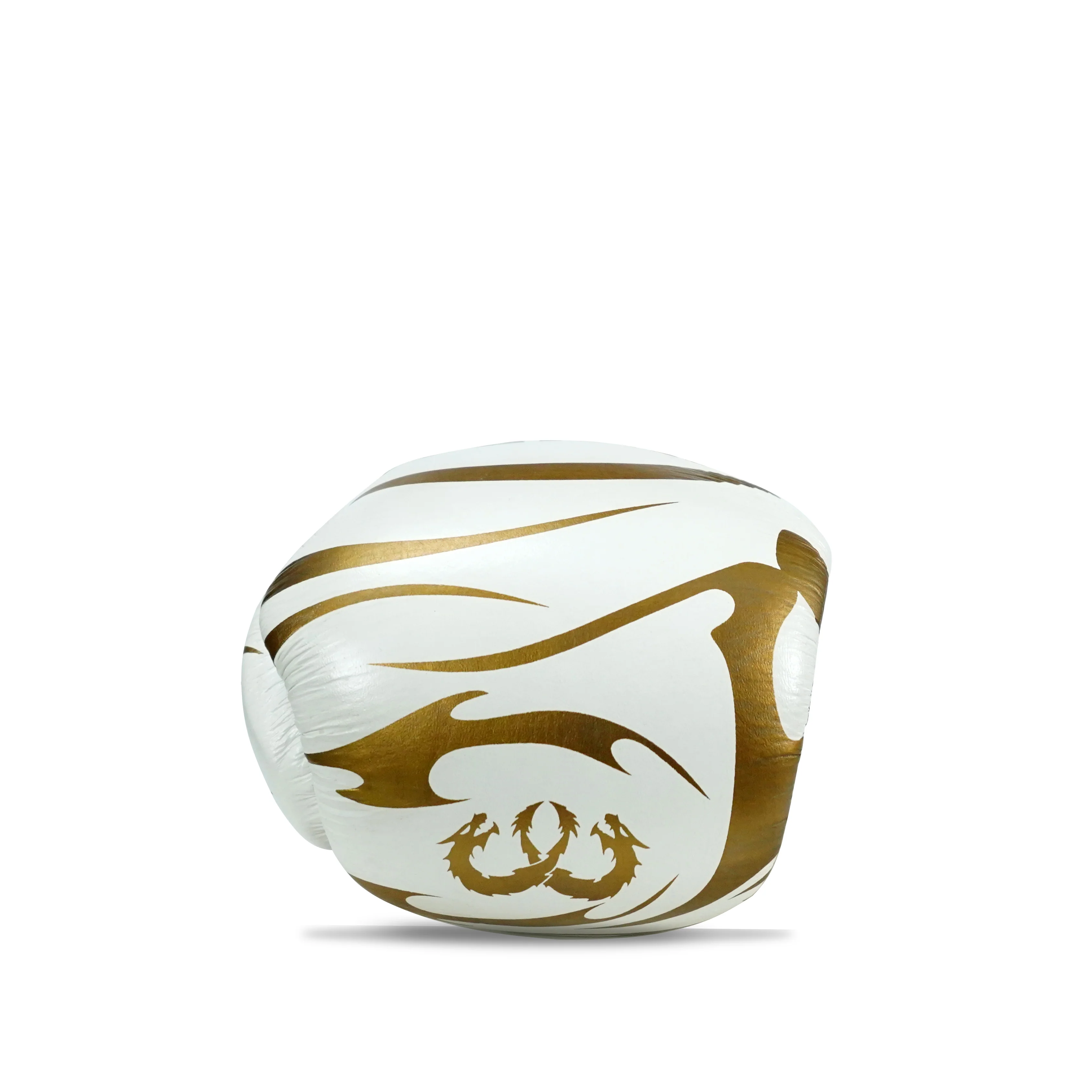 Canelo White/Gold Genuine Leather Boxing Gloves - Image 8