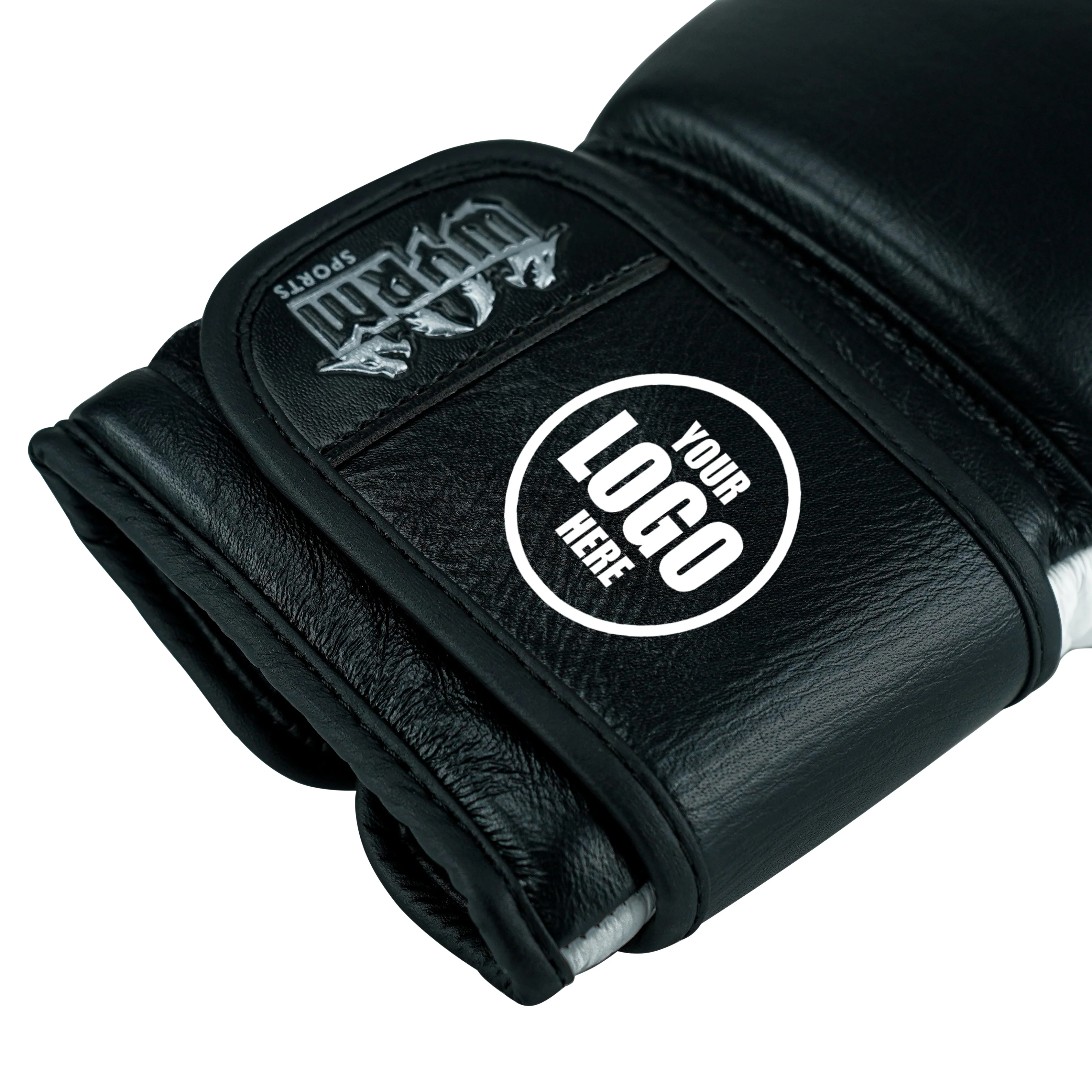 Custom Black Genuine Leather Boxing Training Gloves C23 - Image 11