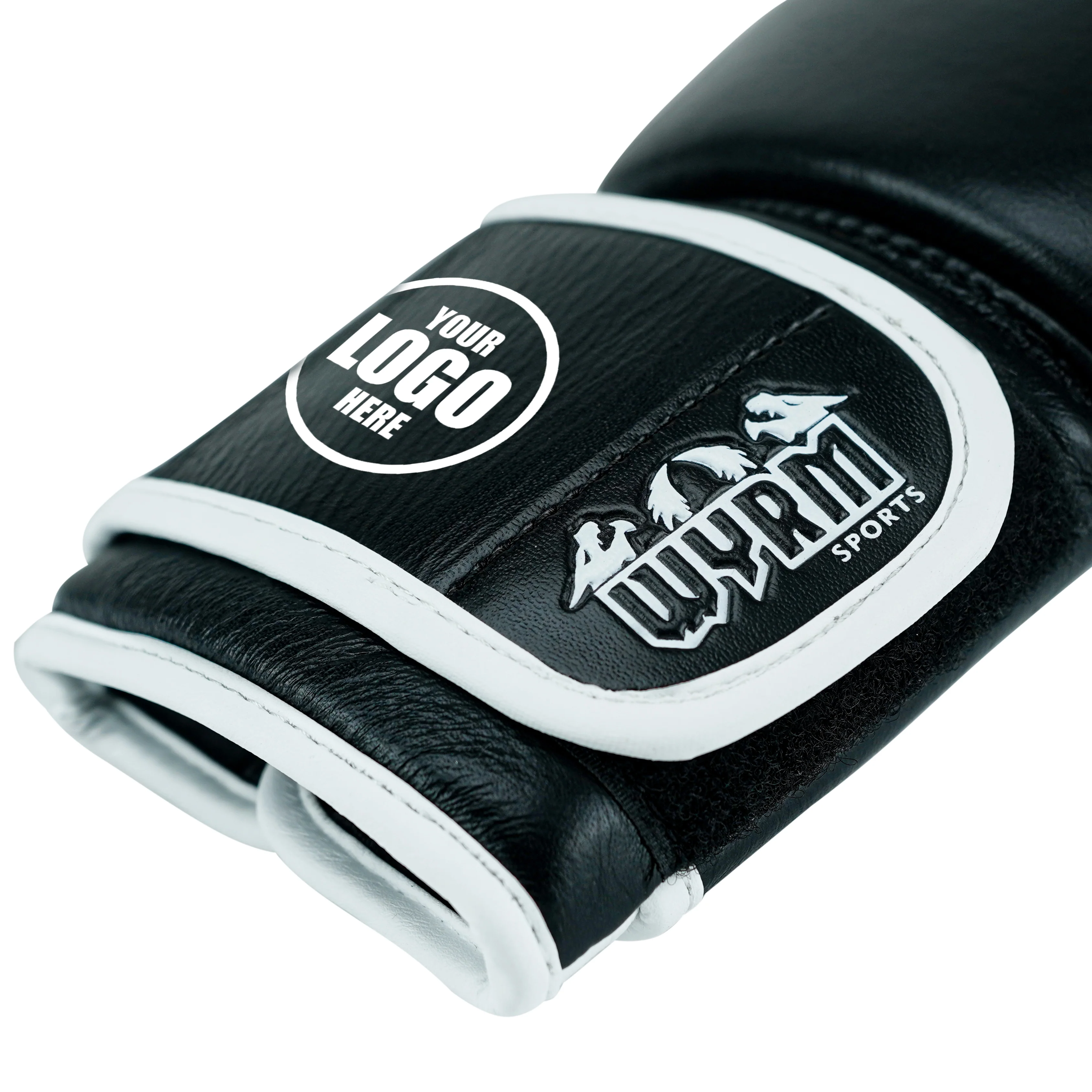 Custom Black Genuine Leather Boxing Training Gloves C24 - Image 4