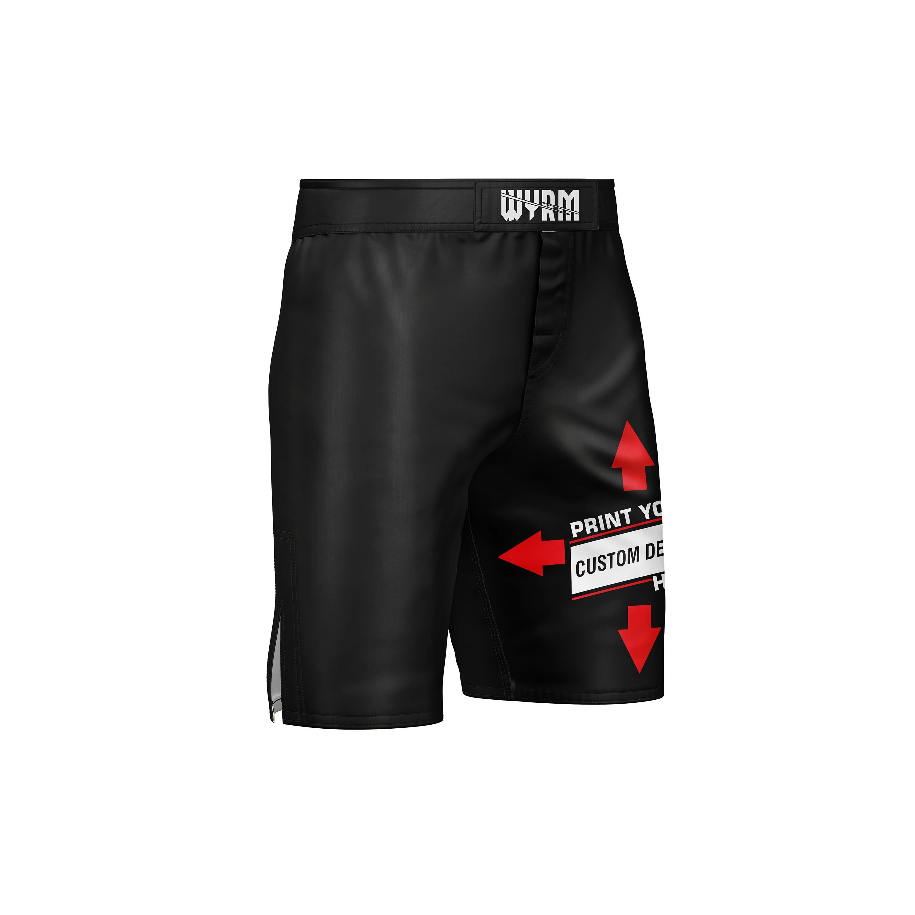 Custom Black MMA Shorts - Image 2