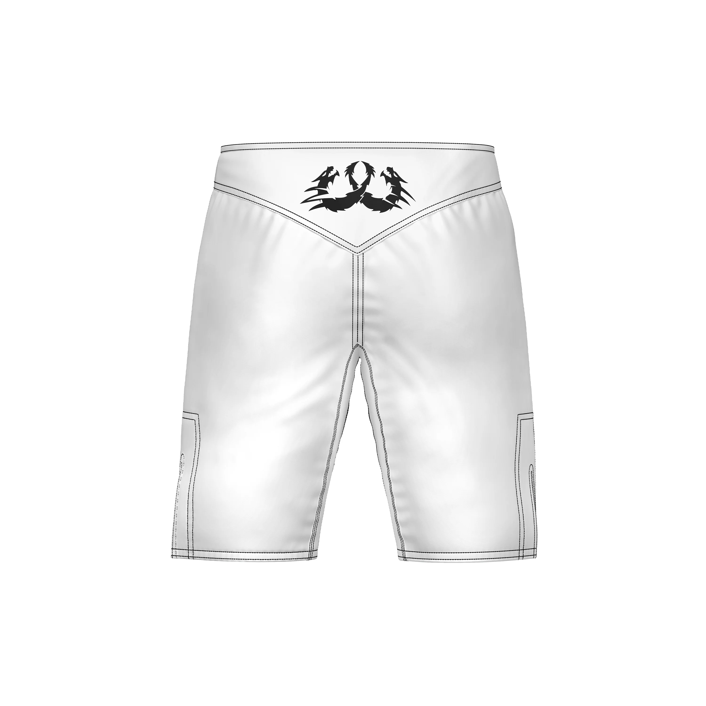 Custom White MMA Shorts - Image 3