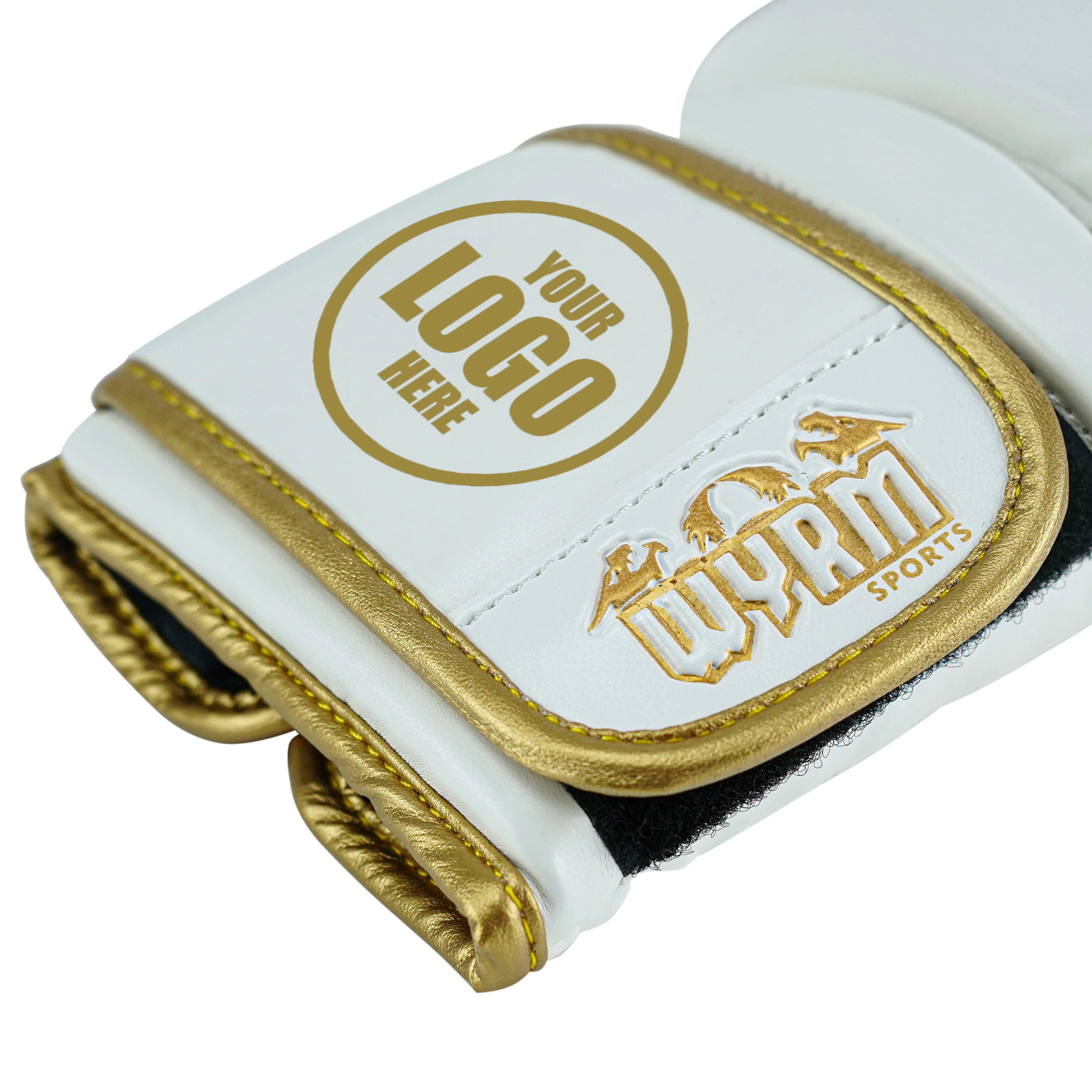 Custom White PU Leather Boxing Training Gloves C15 - Image 6