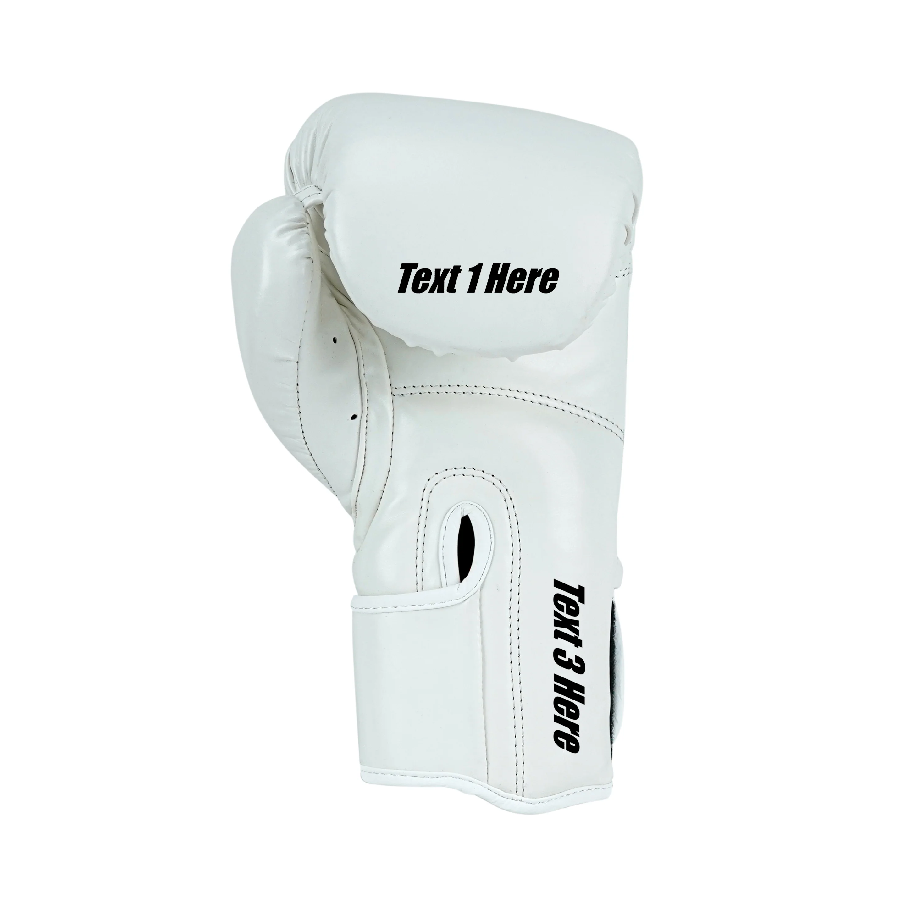 Custom White PU Leather Boxing Training Gloves C17 - Image 5