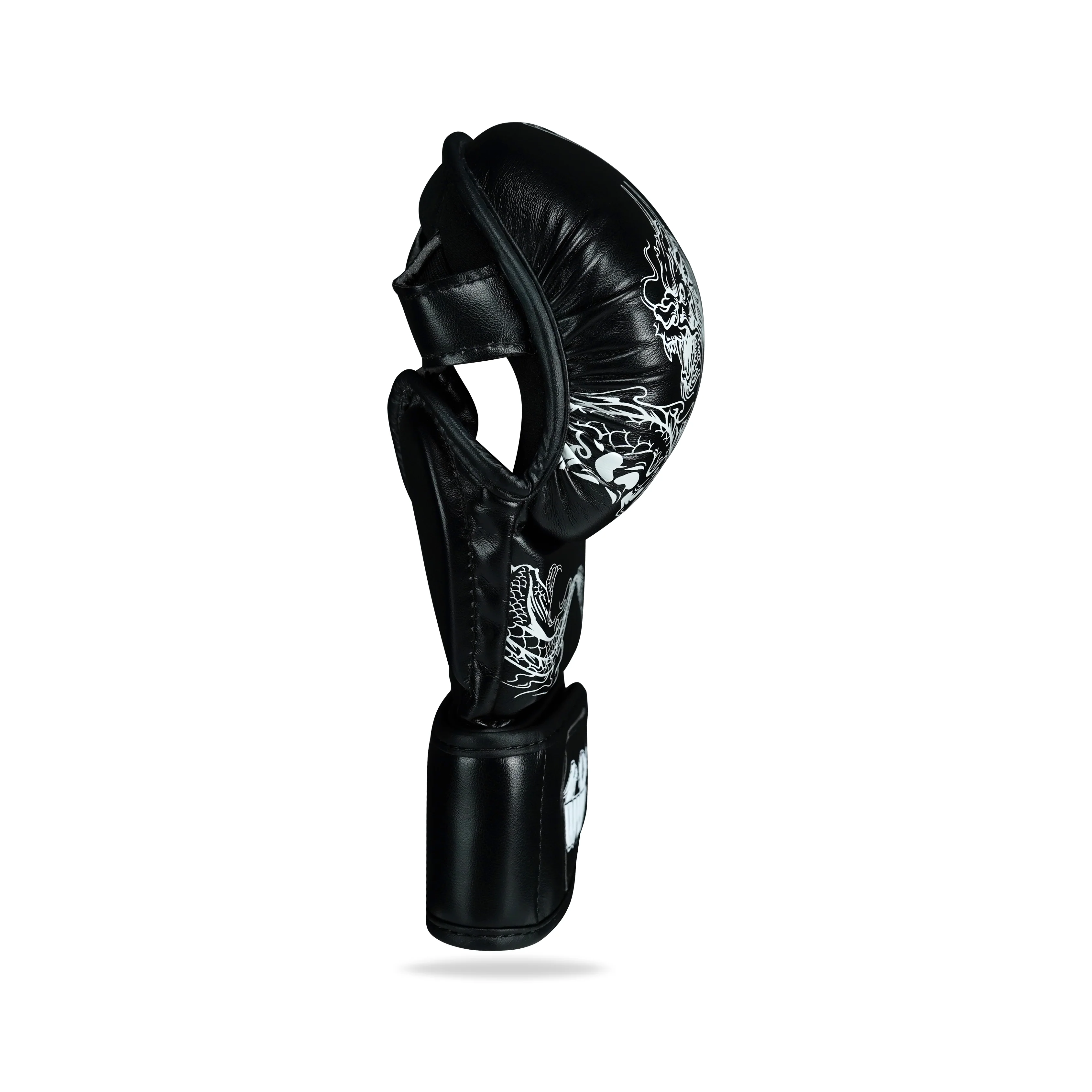 Dragon Black/White MMA Training Gloves - Image 5