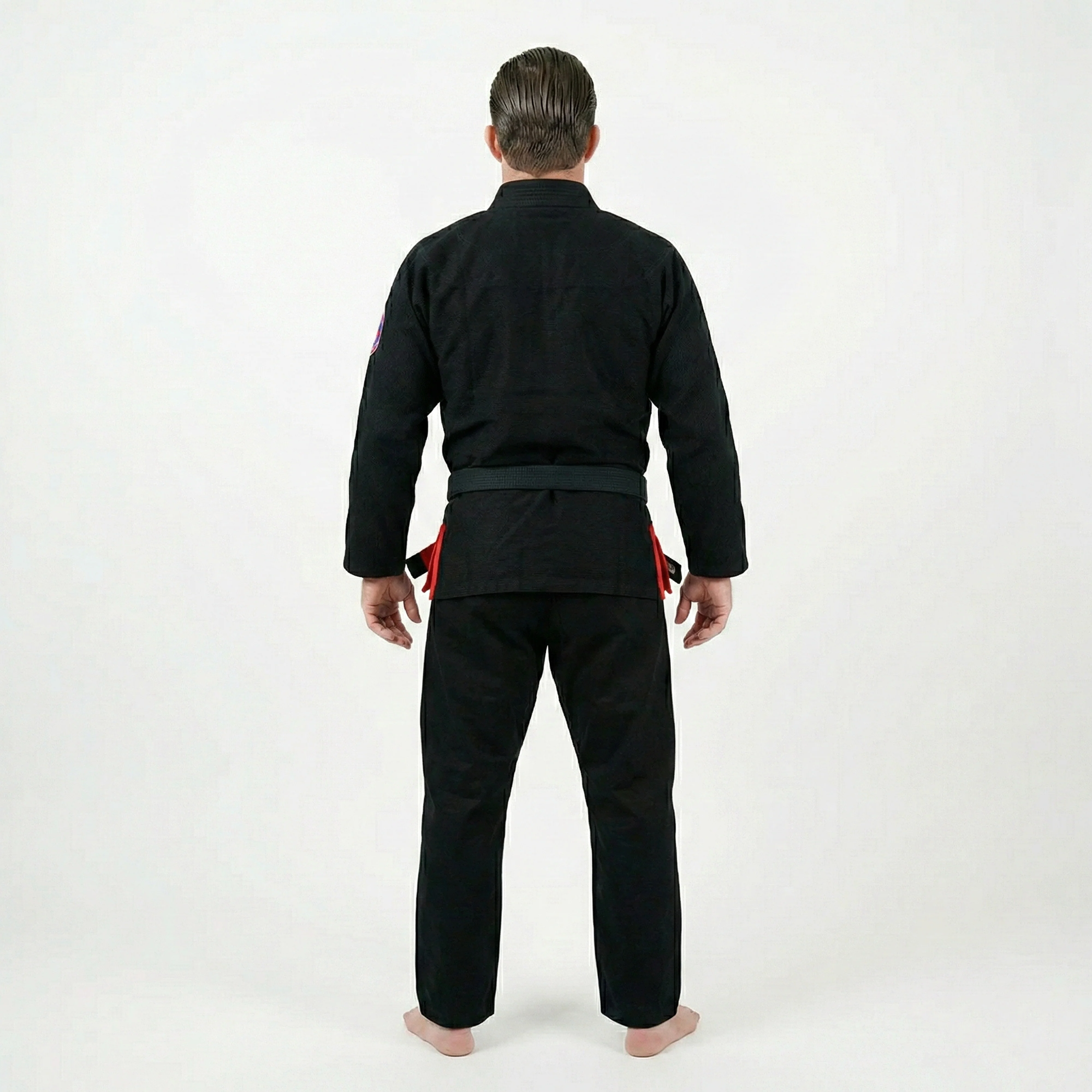 French Black Brazilian Jiu Jitsu Gi With Built-in Rash Guard - Image 4