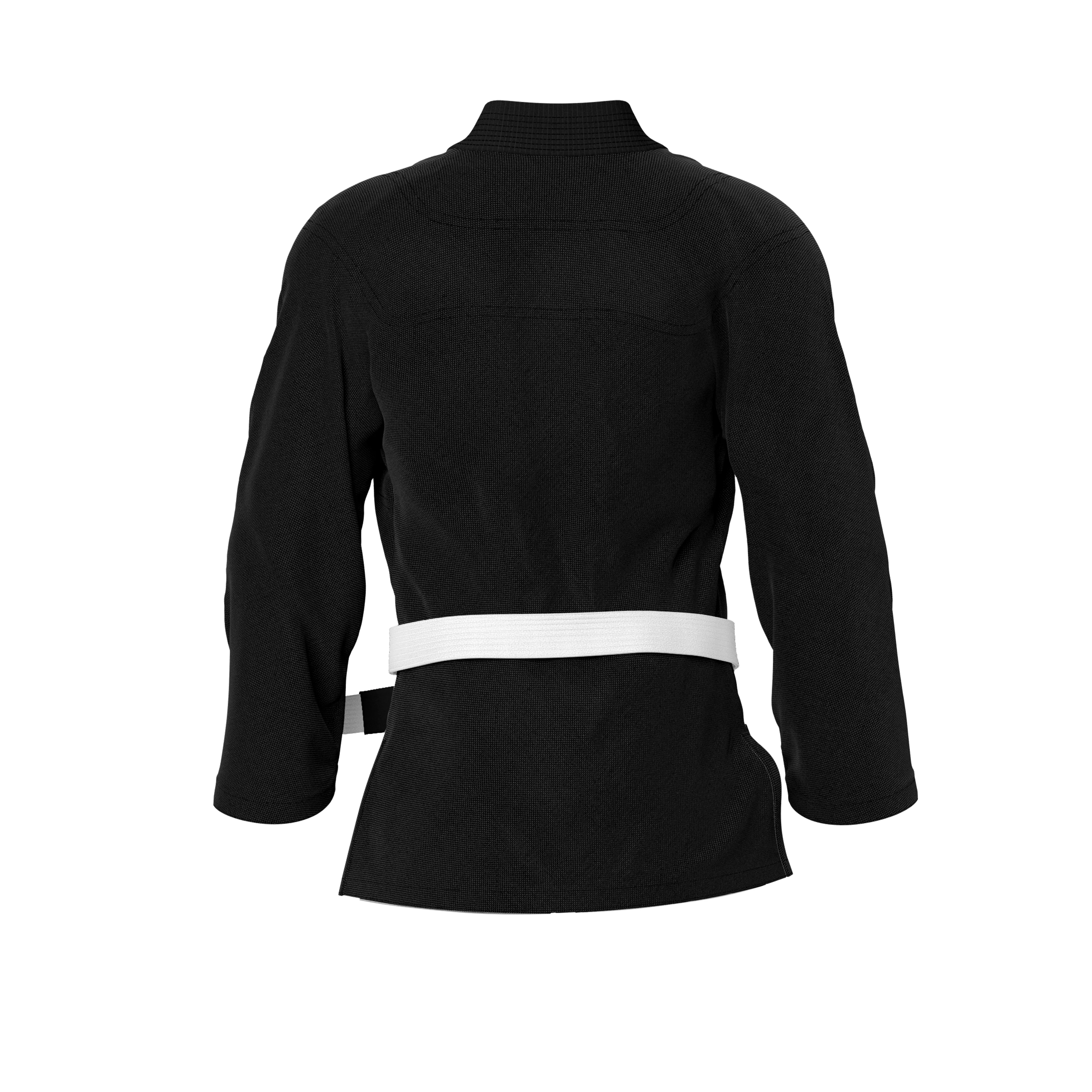 Plain Black Brazilian Jiu-Jitsu Gi Jacket Only - Image 3