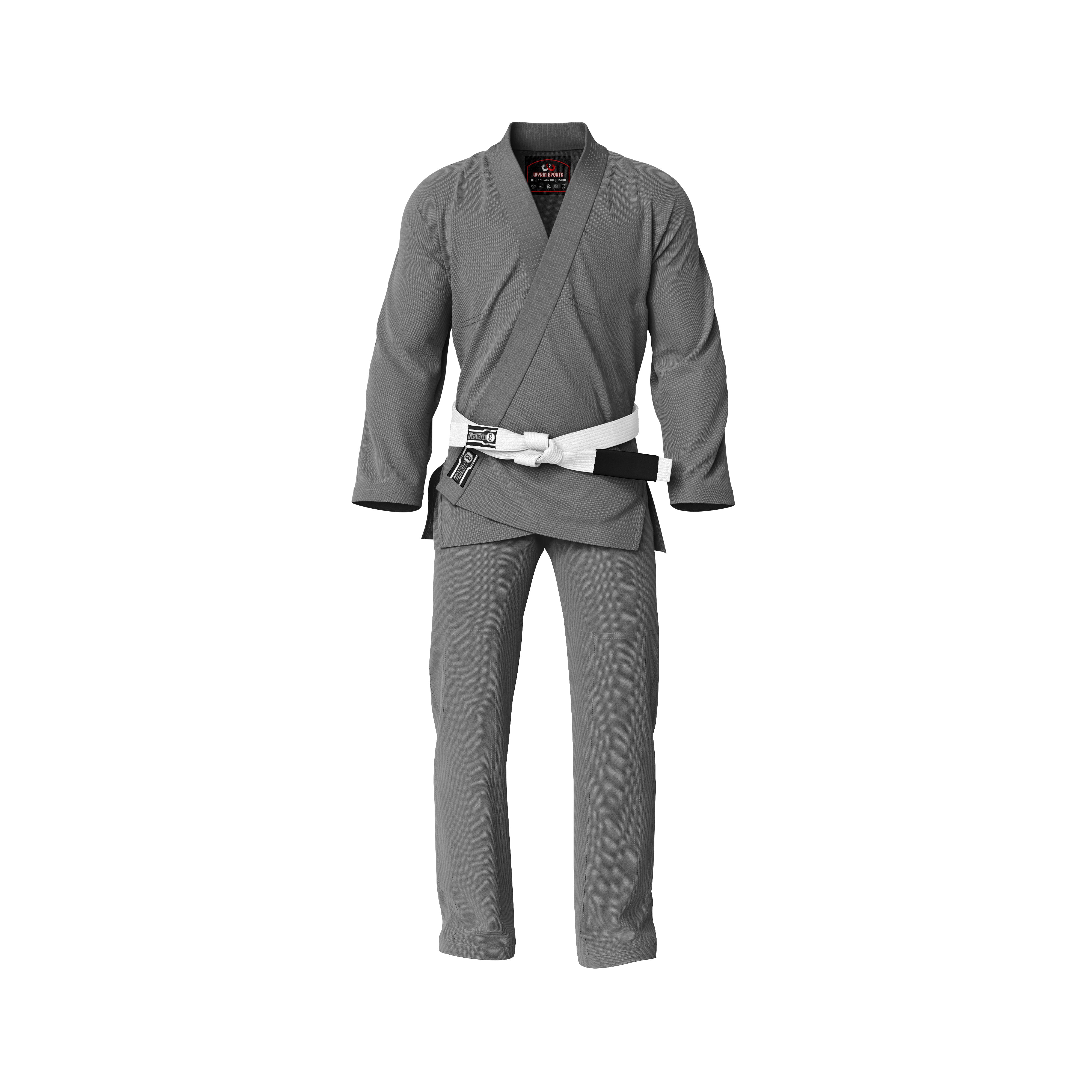 Plain Grey Brazilian Jiu Jitsu Gi - Image 2