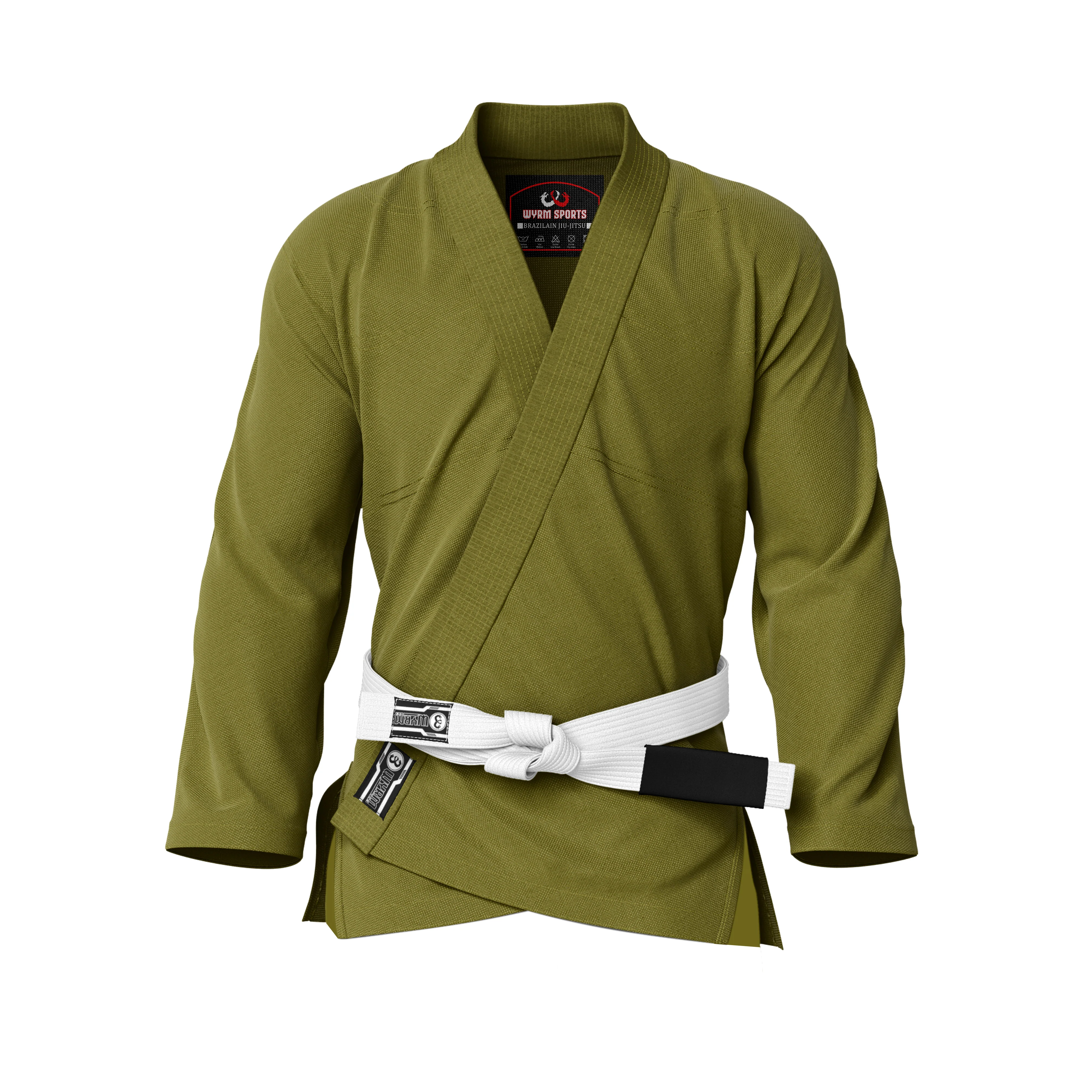 Plain Olive Green Brazilian Jiu-Jitsu Gi Jacket Only