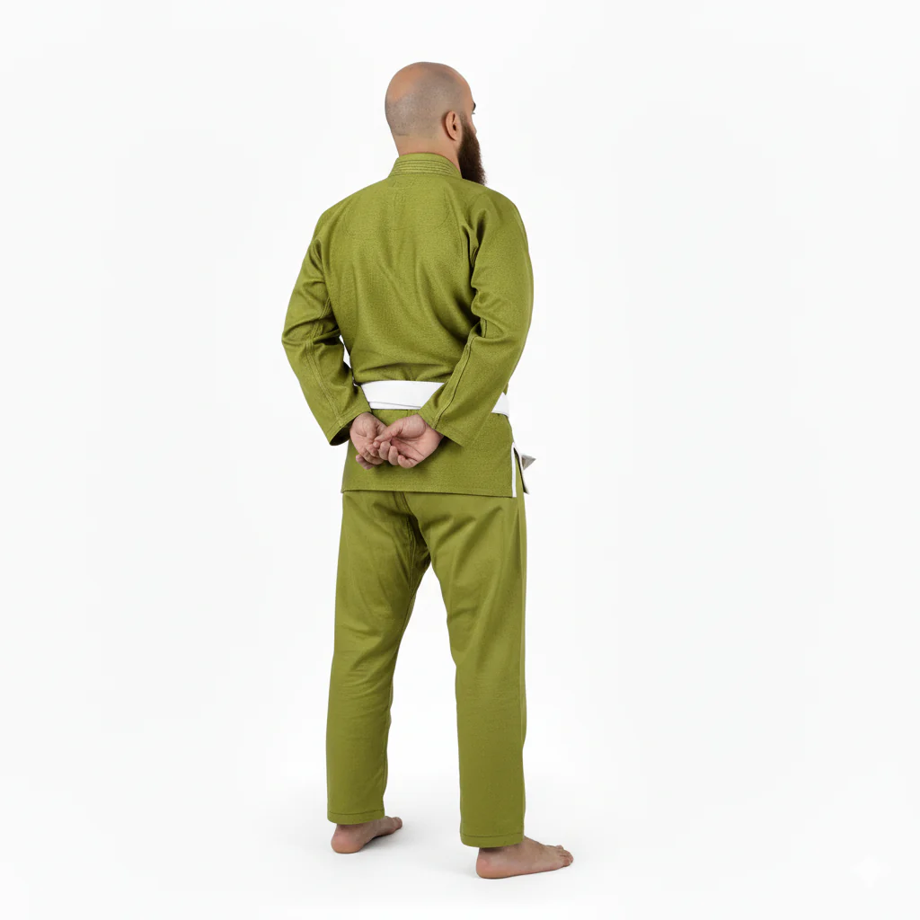 Plain Olive Green Brazilian Jiu Jitsu Gi - Image 5