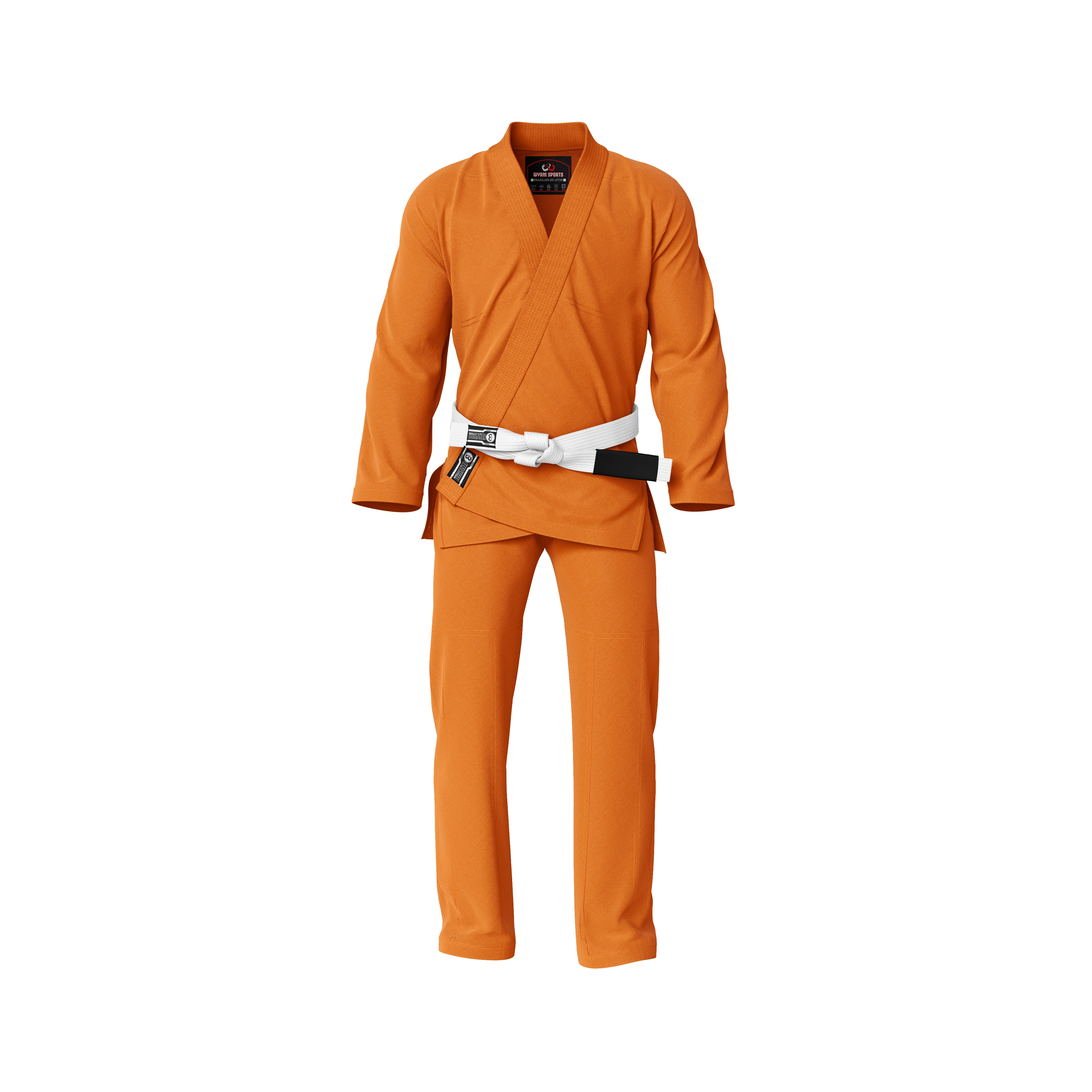 Plain Orange Brazilian Jiu Jitsu Gi - Image 2
