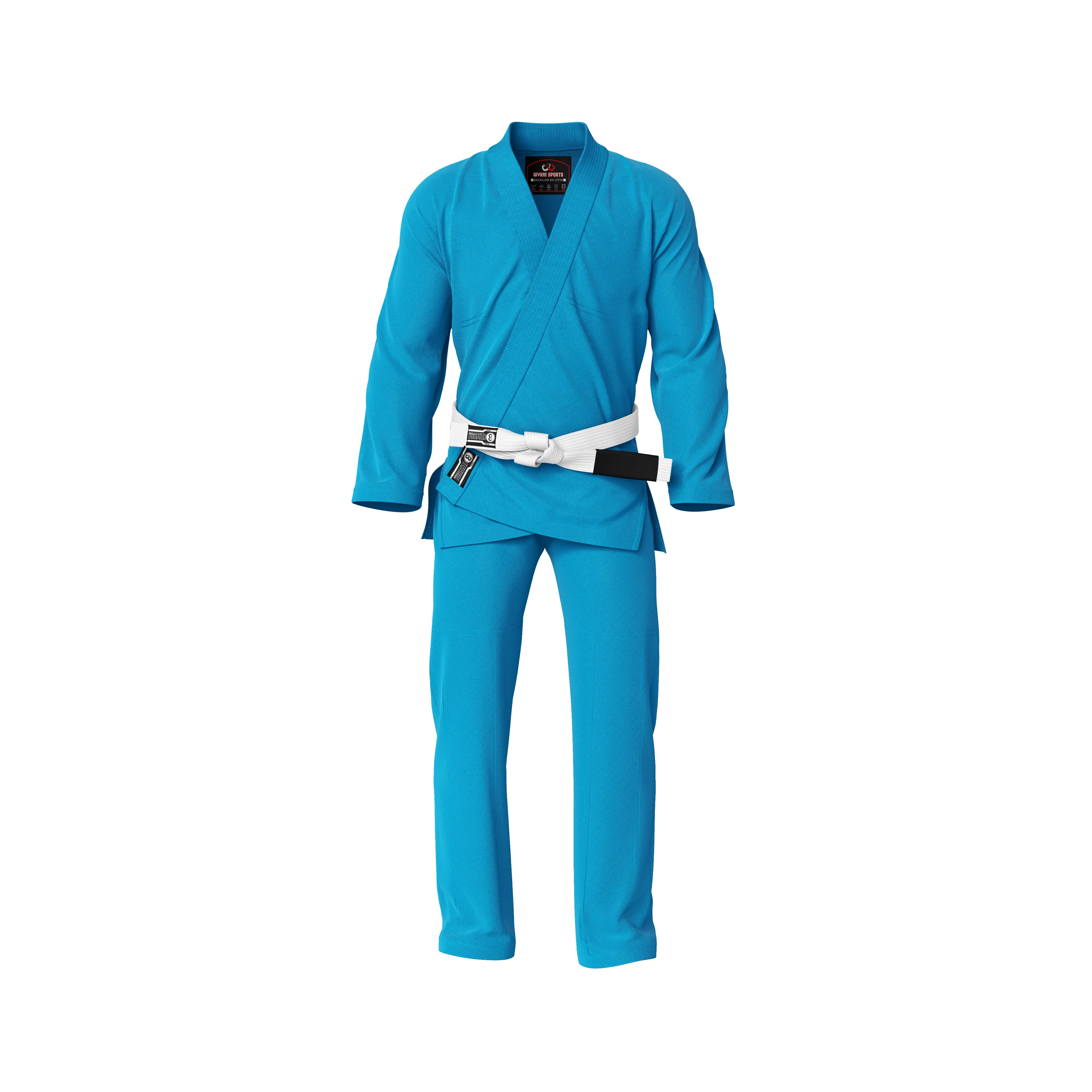 Plain Sky Blue Brazilian Jiu Jitsu Gi - Image 2