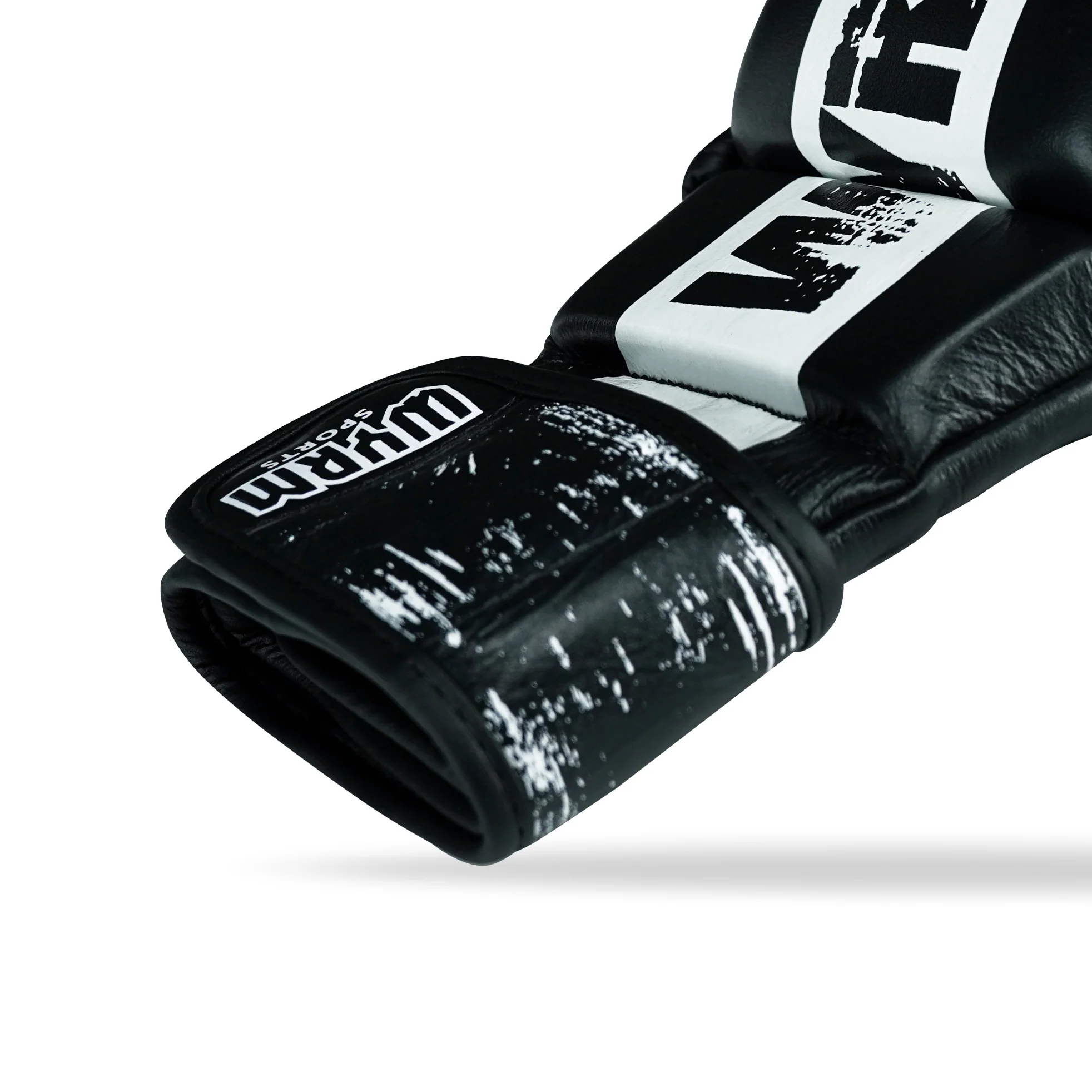Pounder Black/White Genuine Leather MMA Training Gloves - Image 4