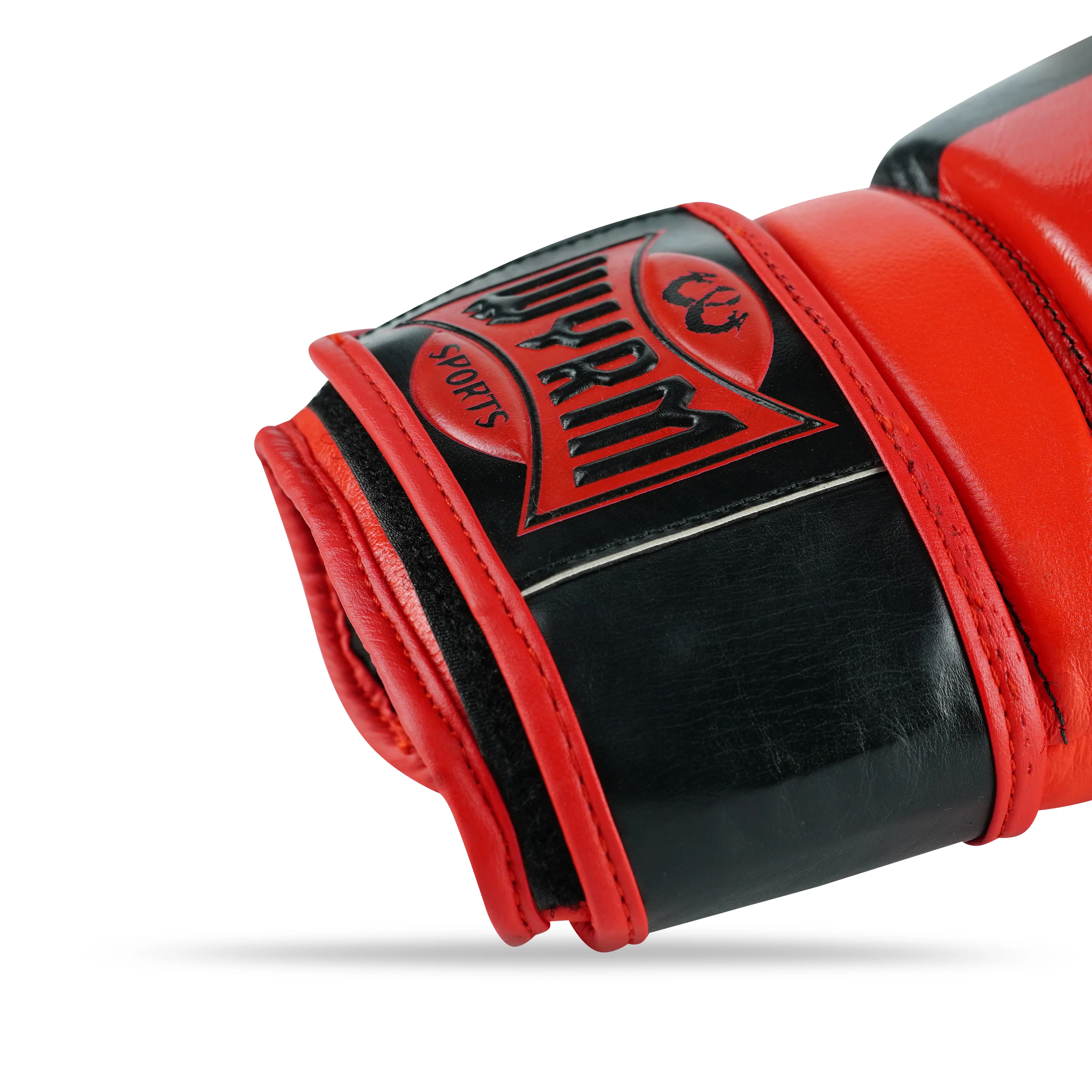 Pounder Red/Black Genuine Leather Boxing Gloves - Image 7