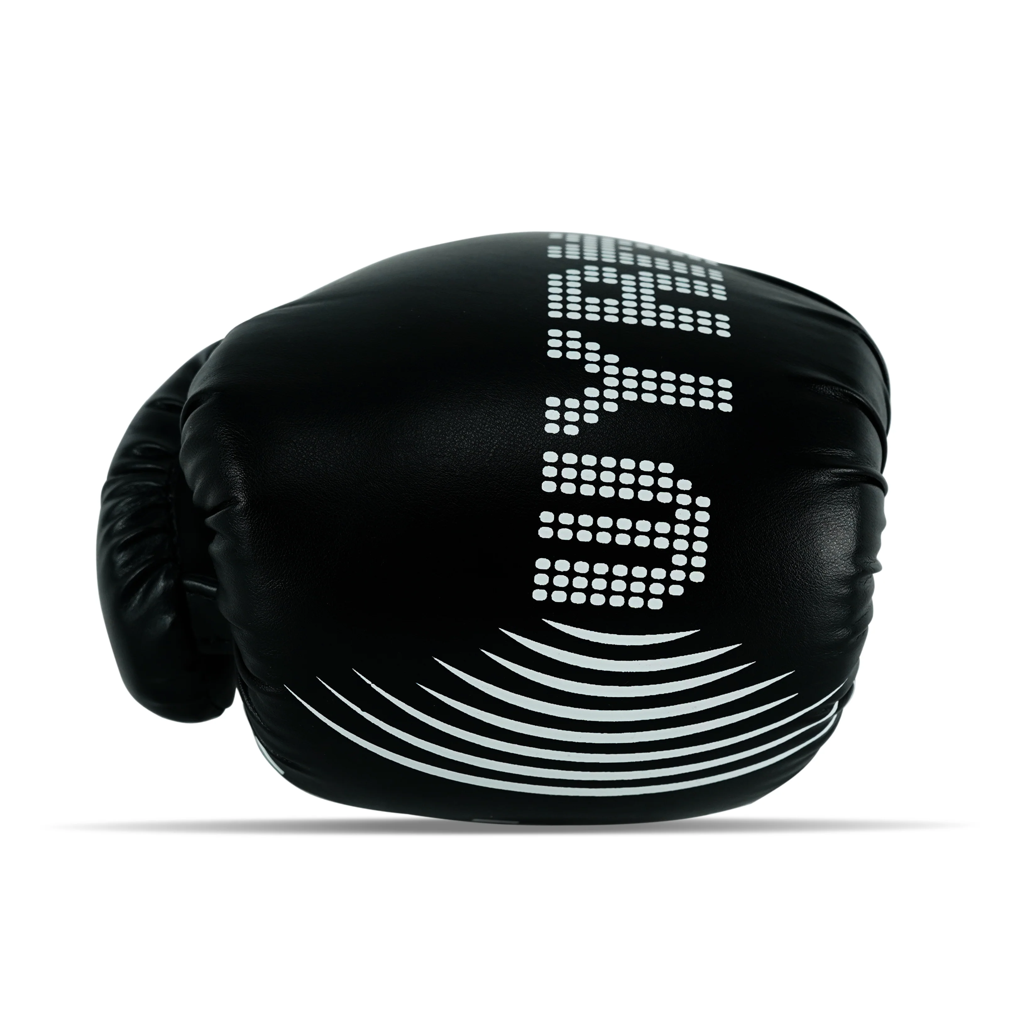 Pulse Black/White Leather Boxing Gloves - Image 6